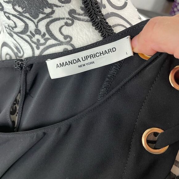 Amanda Uprichard Allegra Lace Up Side Keyhole Shift Dress - Picture 9 of 10